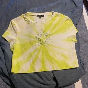 dELiA*s Tie Dye Rhinestone Star Baby Tee
